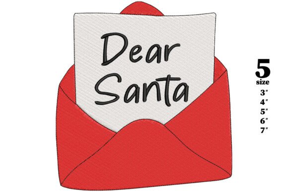 Dear Santa Embroidery Design