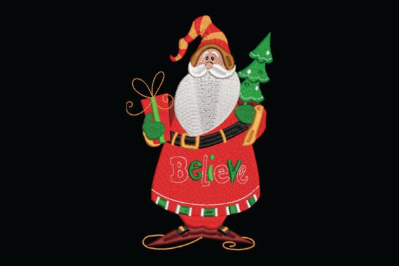 Funny Santa Claus Embroidery