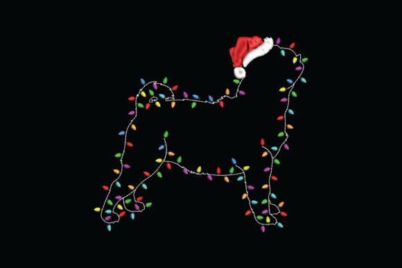 Pug Christmas Embroidery Design