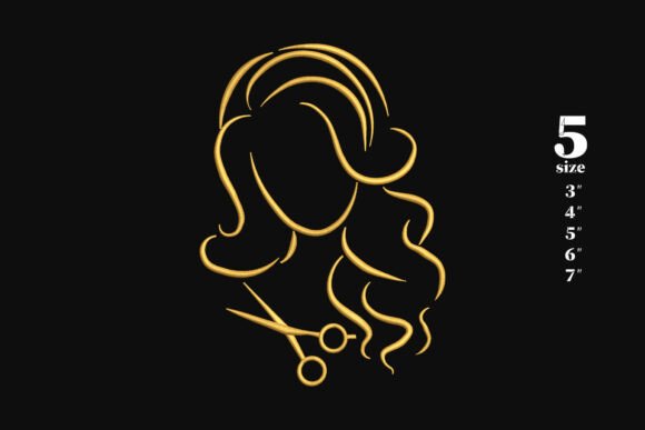 Salon Silhouette Embroidery Design