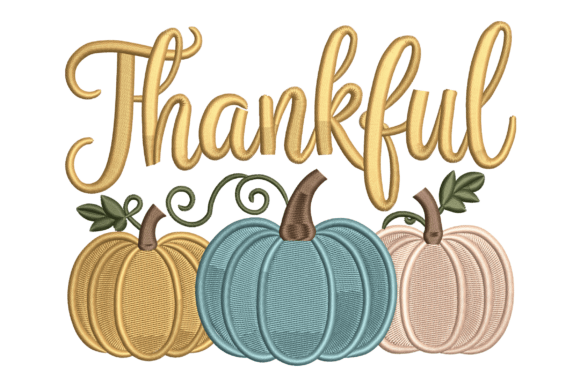 Thankful Pumpkins Embroidery